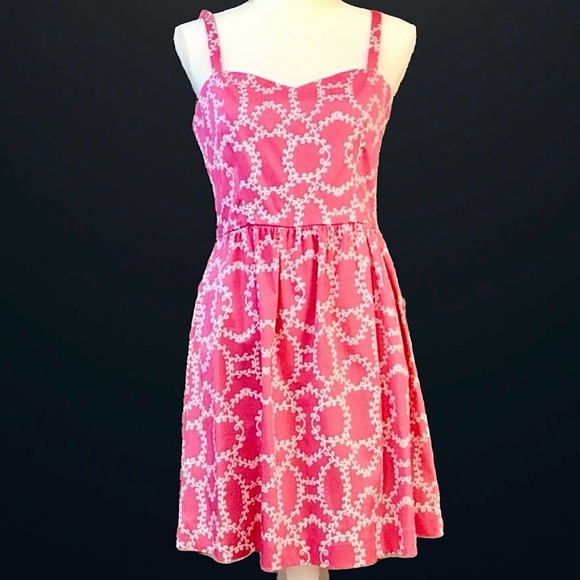 Kaeli Smith Dresses & Skirts - Kaeli Smith Pink and White Print Dress